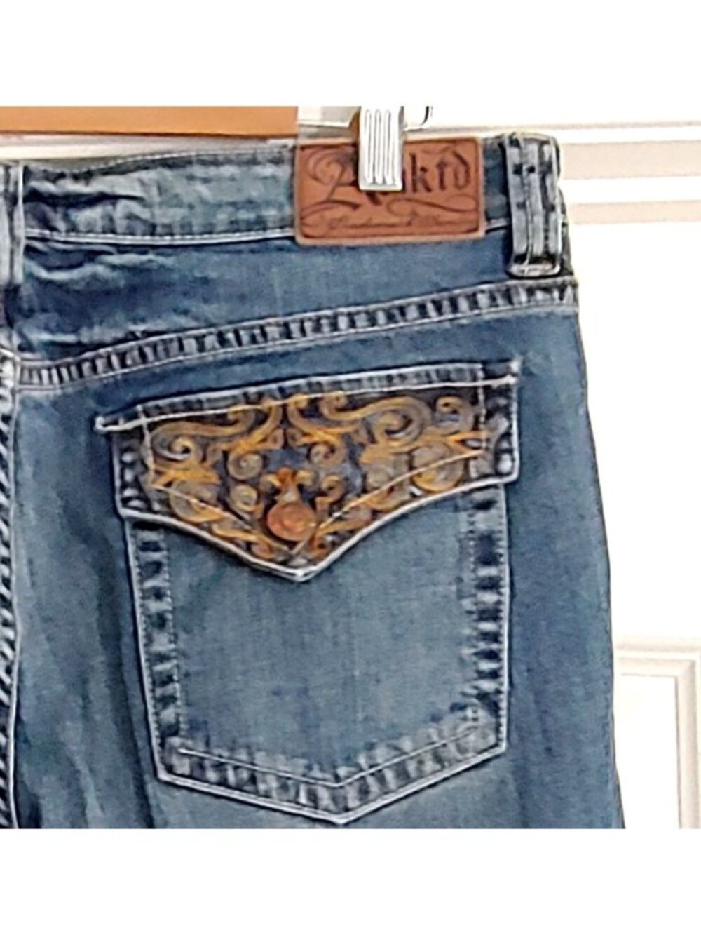 Adiktd Y2K Boot Mid Rise Pocket Flaps Denim Jeans 14 Western Country